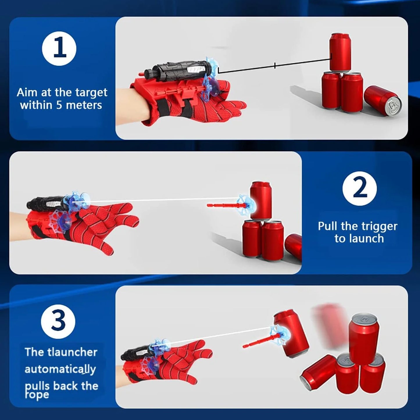 Web Shooter Toy - Superhero Launcher Gloves