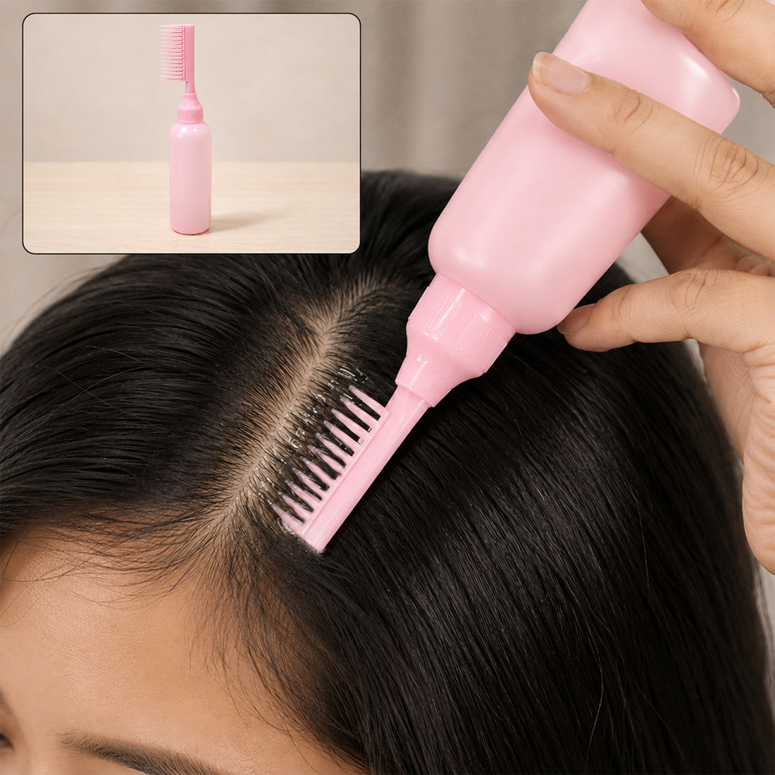 2 In 1 Hair Oil Applicator Bottle