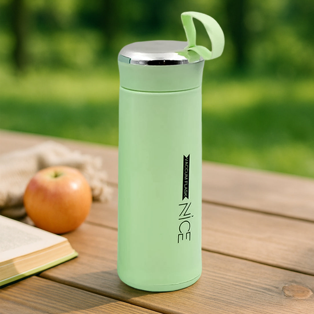 light green glass and plastic water bottle(400ml)