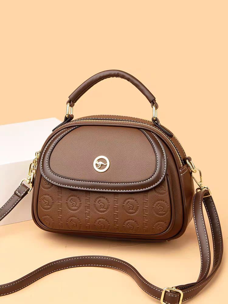 Vintage-Style Structured Mini Satchel
