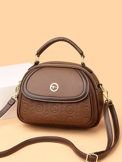 Vintage-Style Structured Mini Satchel