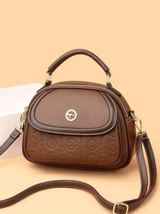 Vintage-Style Structured Mini Satchel