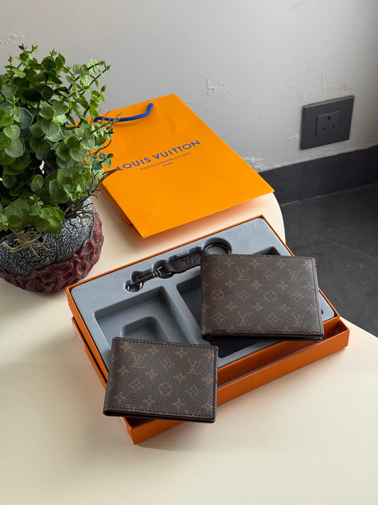 Louis Vuitton Dual Wallet And Keychain Set
