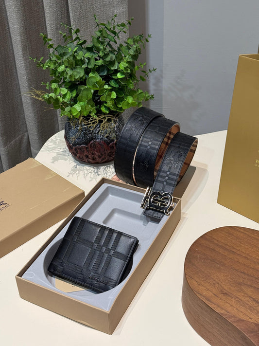 Burberry wallet and belt set