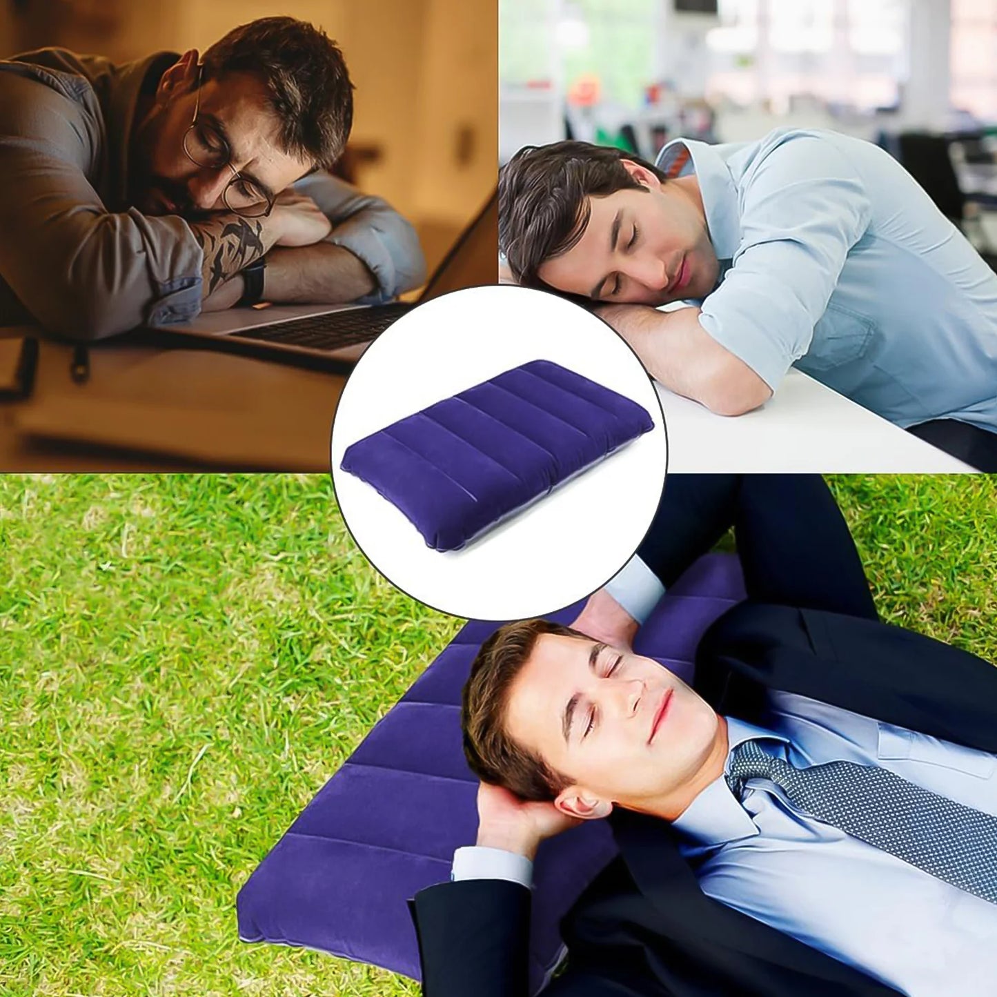 Inflatable Travel Pillow-Velvet Air Comfort.