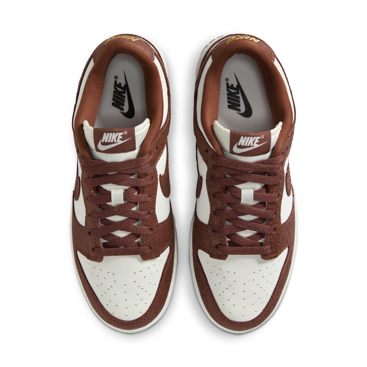 NIKE DUNK LOW SAIL/FAUNA BROWN-METALLIC GOLD