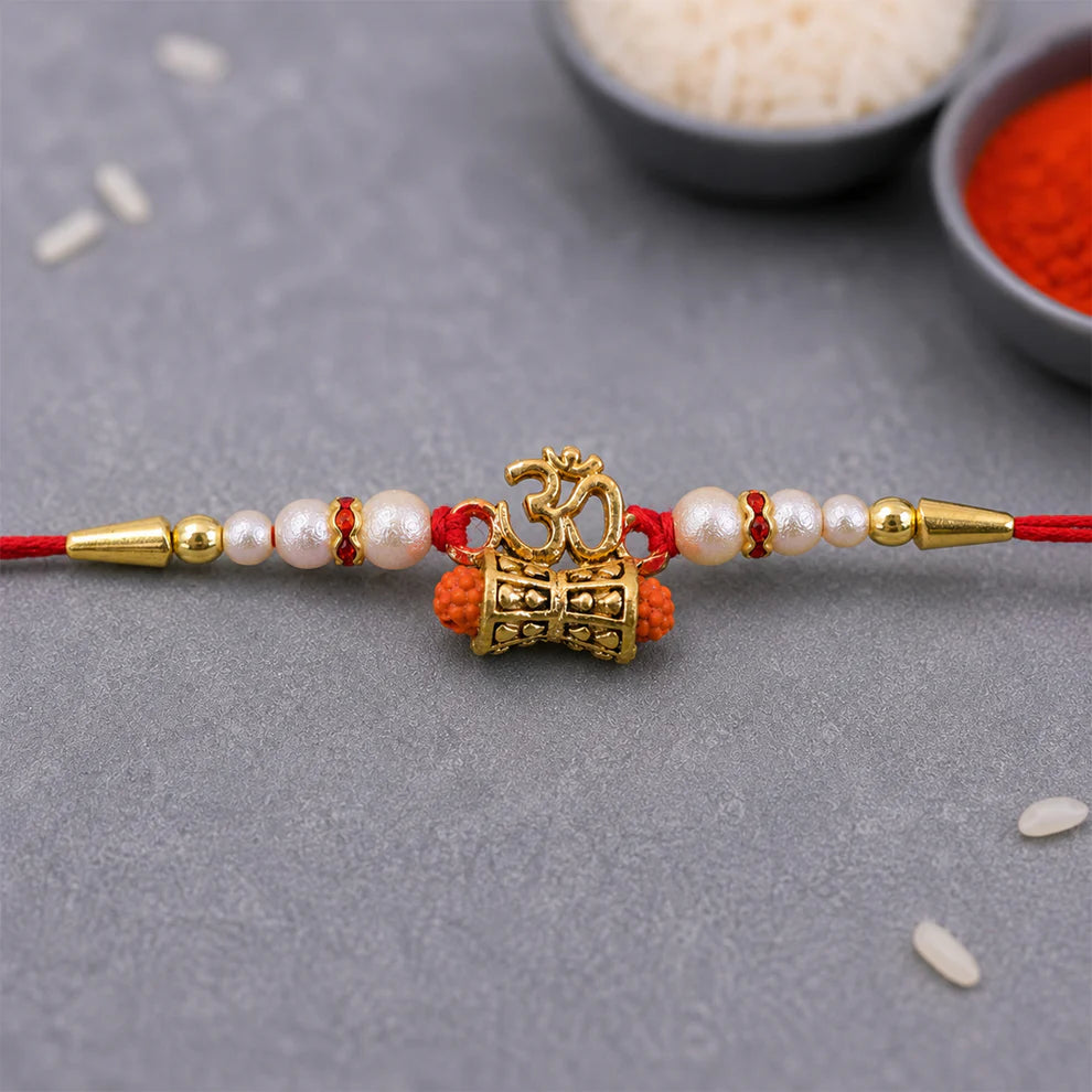 Golden Charm Rakhi