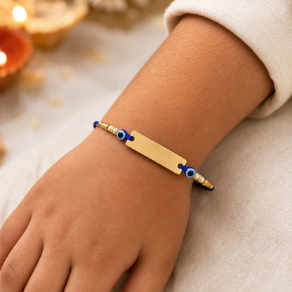 Customized Golden Nameplate Rakhi