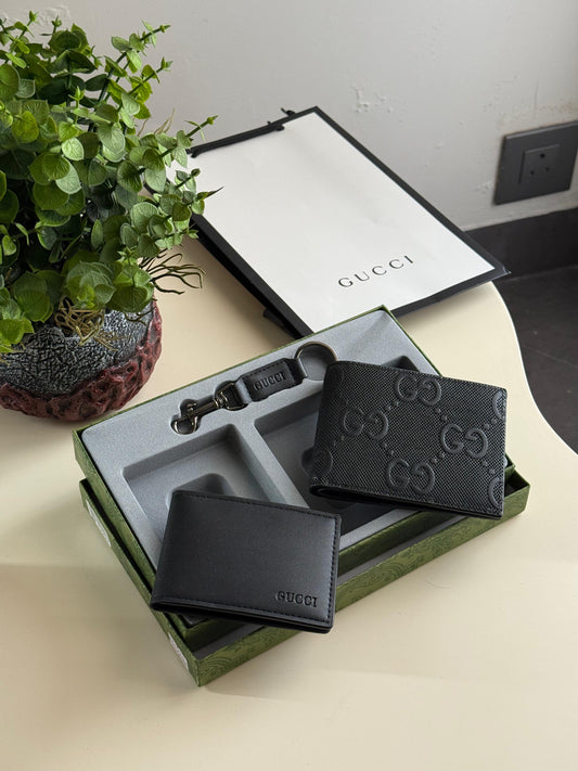 Gucci Dual Wallet And Keychain Set