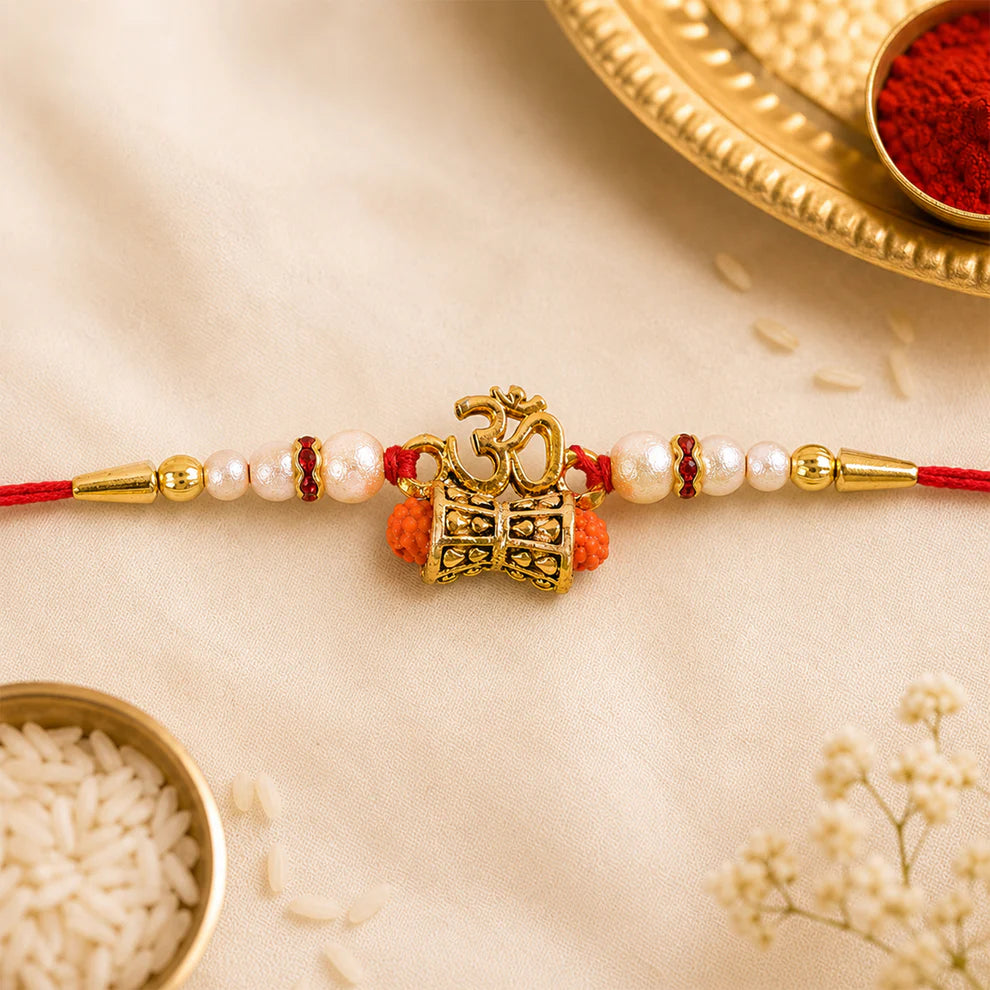 Golden Charm Rakhi
