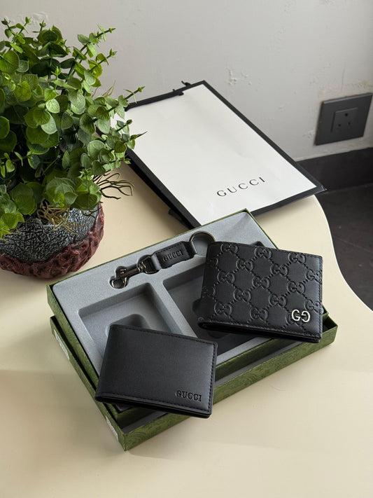 Gucci Dual Wallet And Keychain Set