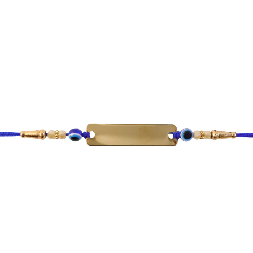 Customized Golden Nameplate Rakhi