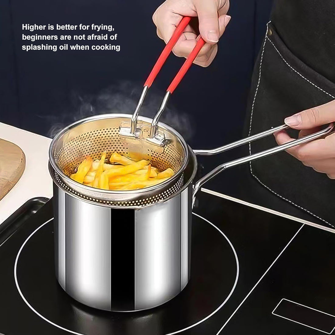 Deep Frying Pot With Strainer