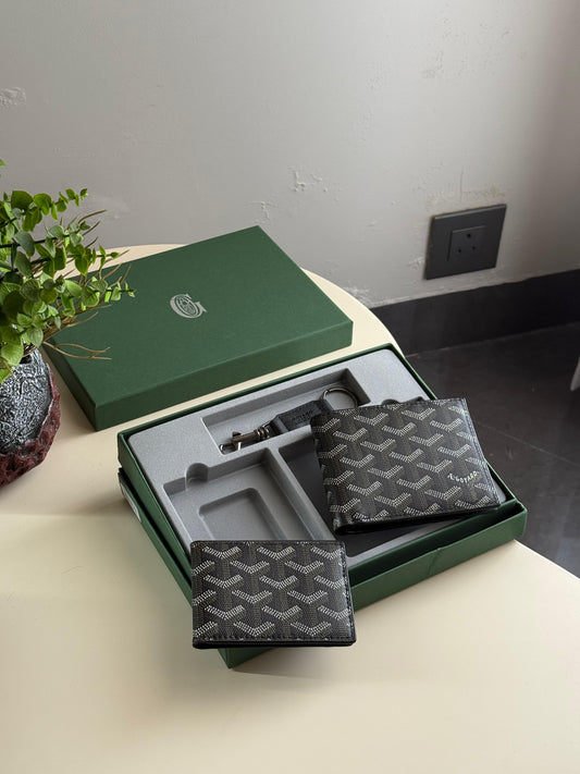 Goyard Dual Wallet And Keychain Set