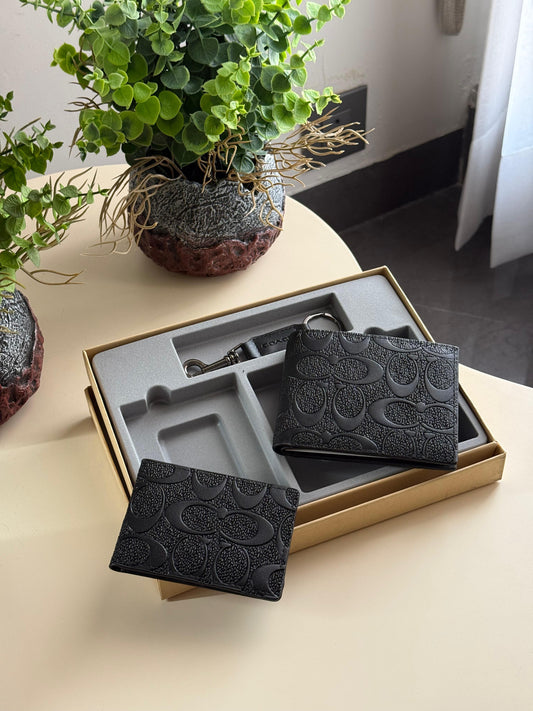Coach Dual Wallet And Keychain Set