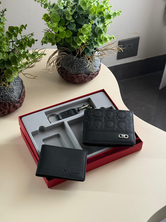 Ferragamo Dual Wallet And Keychain Set