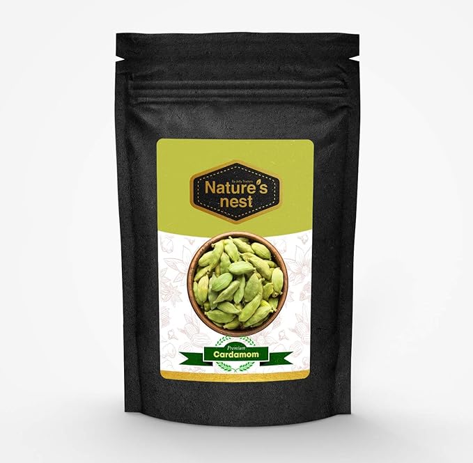 Nature's Nest Whole Green Cardamom - Premium (Elaichi) - 100g