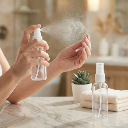 Travel Cosmetic Bottle Set – 5-in-1 Refillable Toiletry Containers