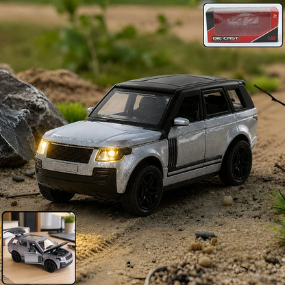 Light and Sound Metal Pull Back Car Toy,SUV Model for Kids
