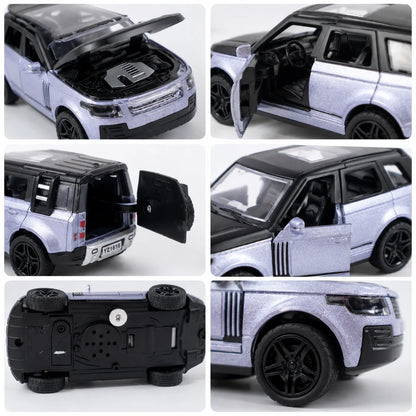 Light and Sound Metal Pull Back Car Toy,SUV Model for Kids