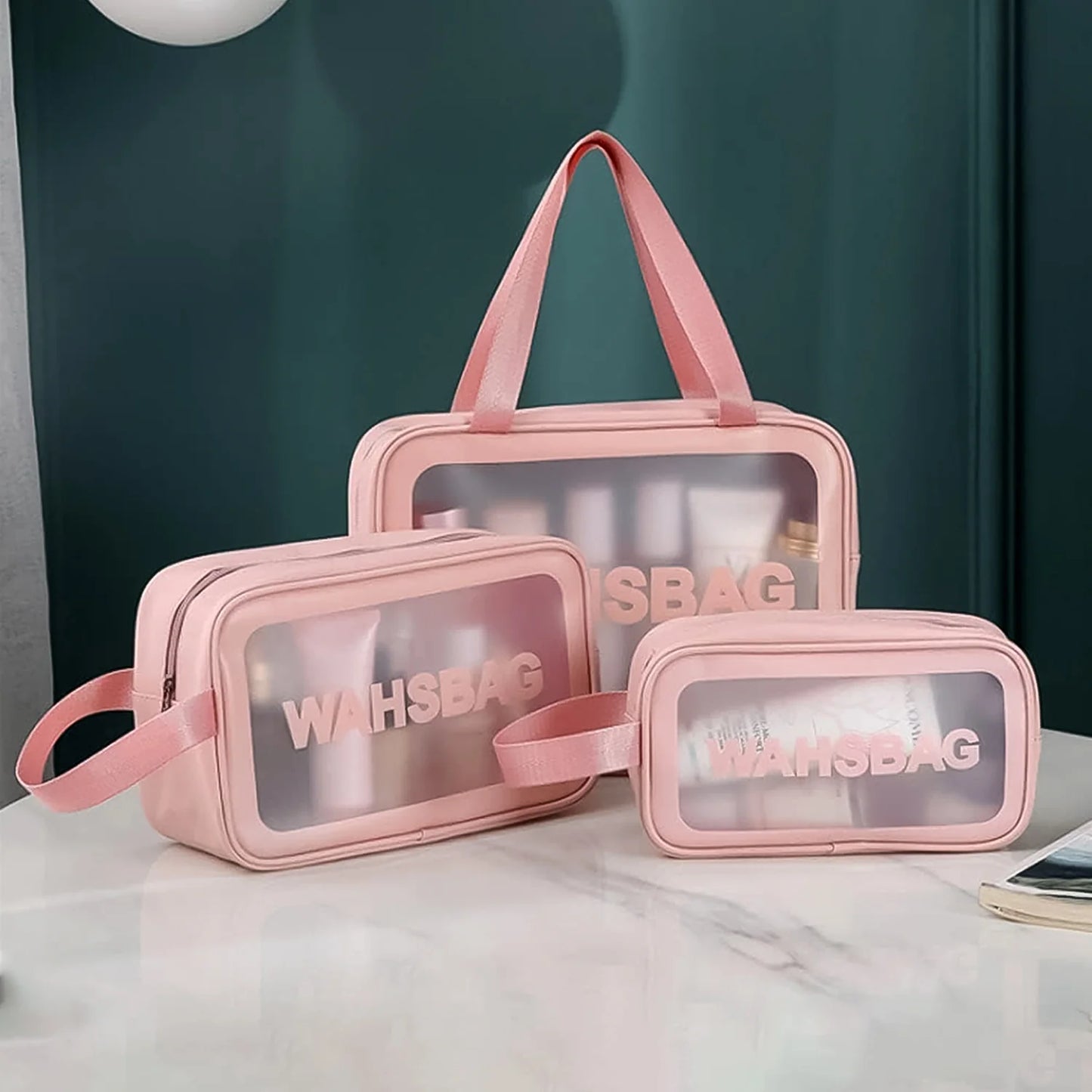 Cosmetic Pouch Set – Waterproof Travel Makeup Bags (Set Of 3)
