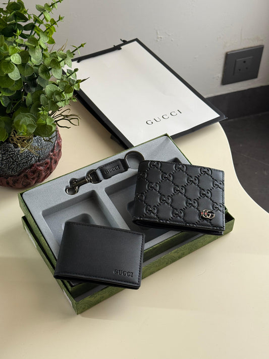 Gucci Dual Wallet And Keychain Set