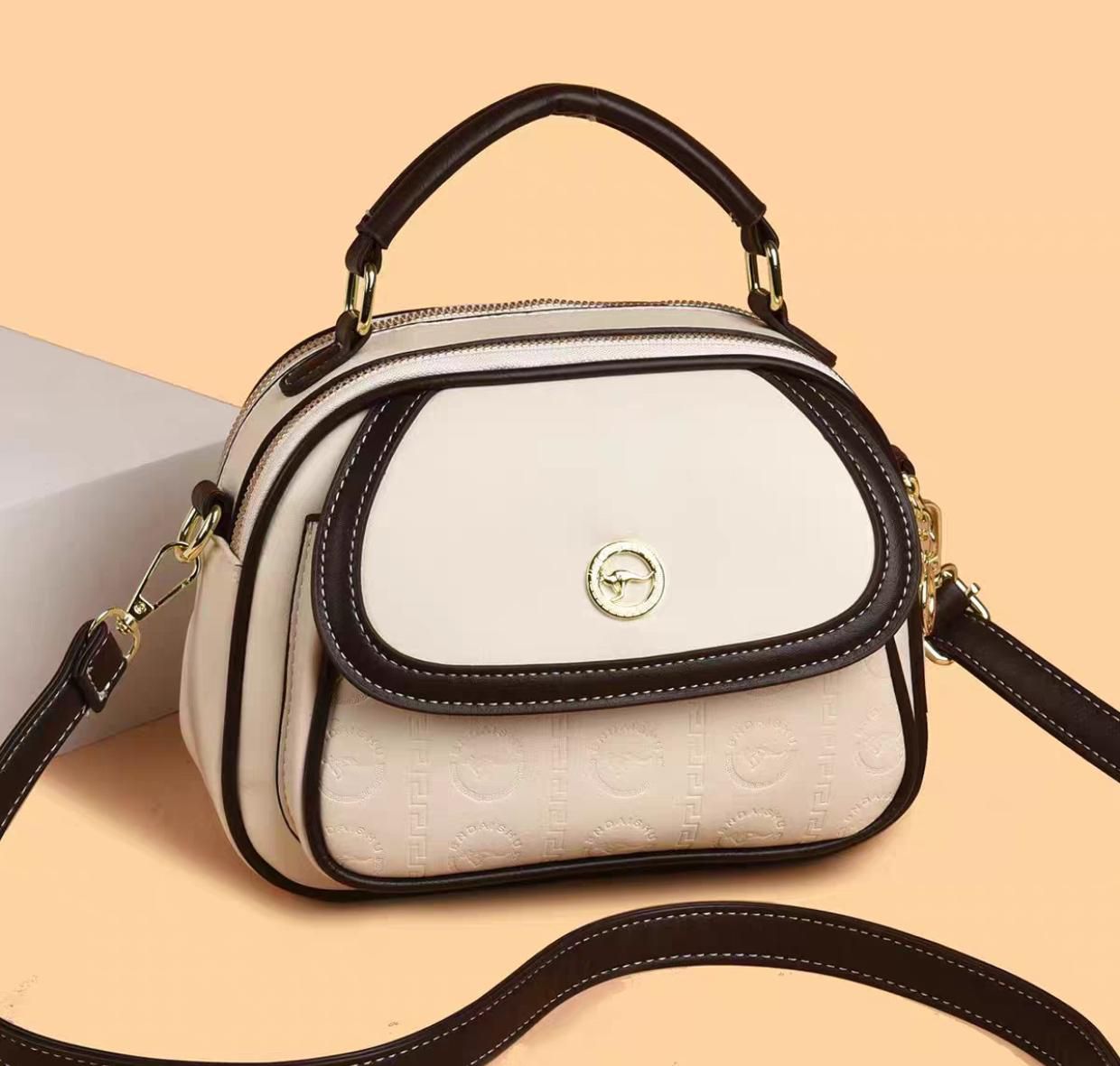 Vintage-Style Structured Mini Satchel