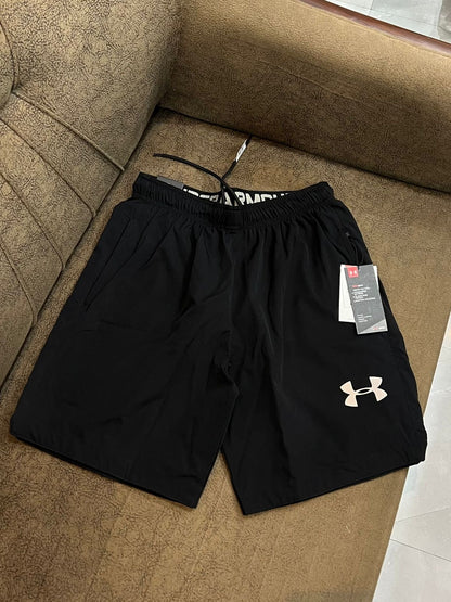 Black performance athletic shorts