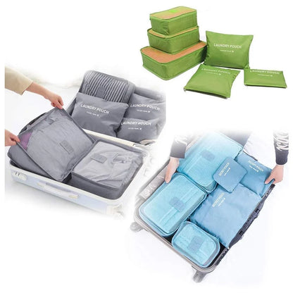 Cloth Organizer Pouch – 6 Pcs Travel Laundry Bags.