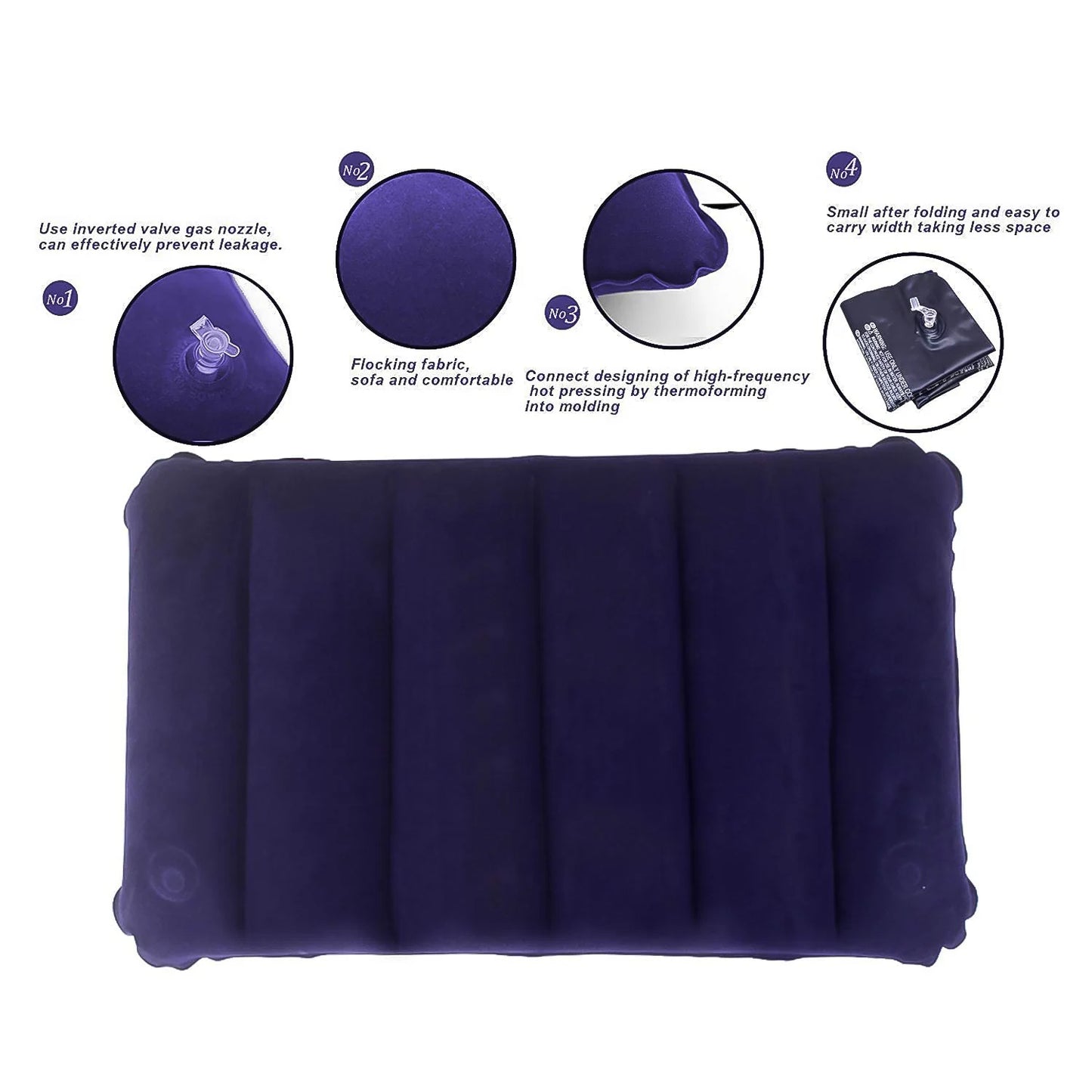 Inflatable Travel Pillow-Velvet Air Comfort.