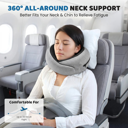 Soft Travel Neck Pillow, Memory Foam U-Shaped Support Pillow for Flights (1 Pc)