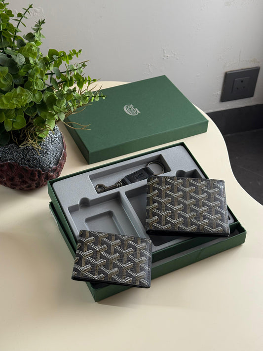 Goyard Dual Wallet And Keychain Set