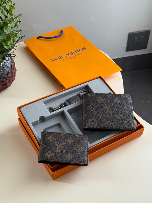 Louis Vuitton Dual Wallet And Keychain Set