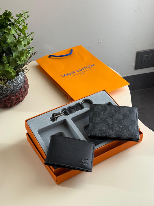 Louis Vuitton Dual Wallet And Keychain Set
