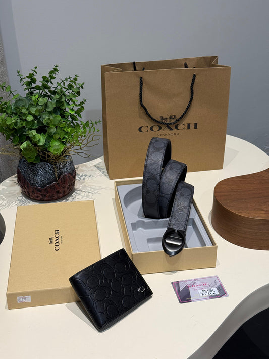 Coach wallet and belt set
