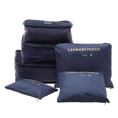 Cloth Organizer Pouch – 6 Pcs Travel Laundry Bags.
