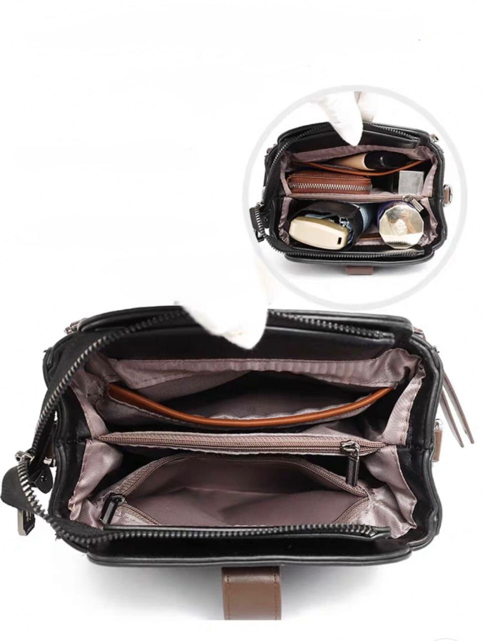 Classy Double Belt Sling Bag