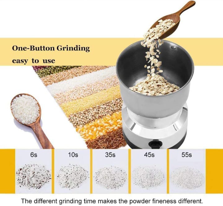 🔥 Electric Stainless Steel Herbs Spices Nuts Grain Grinder Mill Powder Machine for Home and Office 🔥