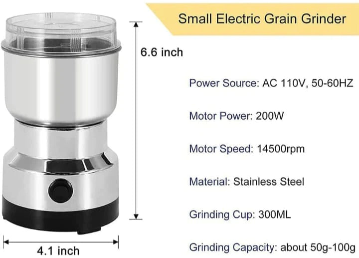 🔥 Electric Stainless Steel Herbs Spices Nuts Grain Grinder Mill Powder Machine for Home and Office 🔥