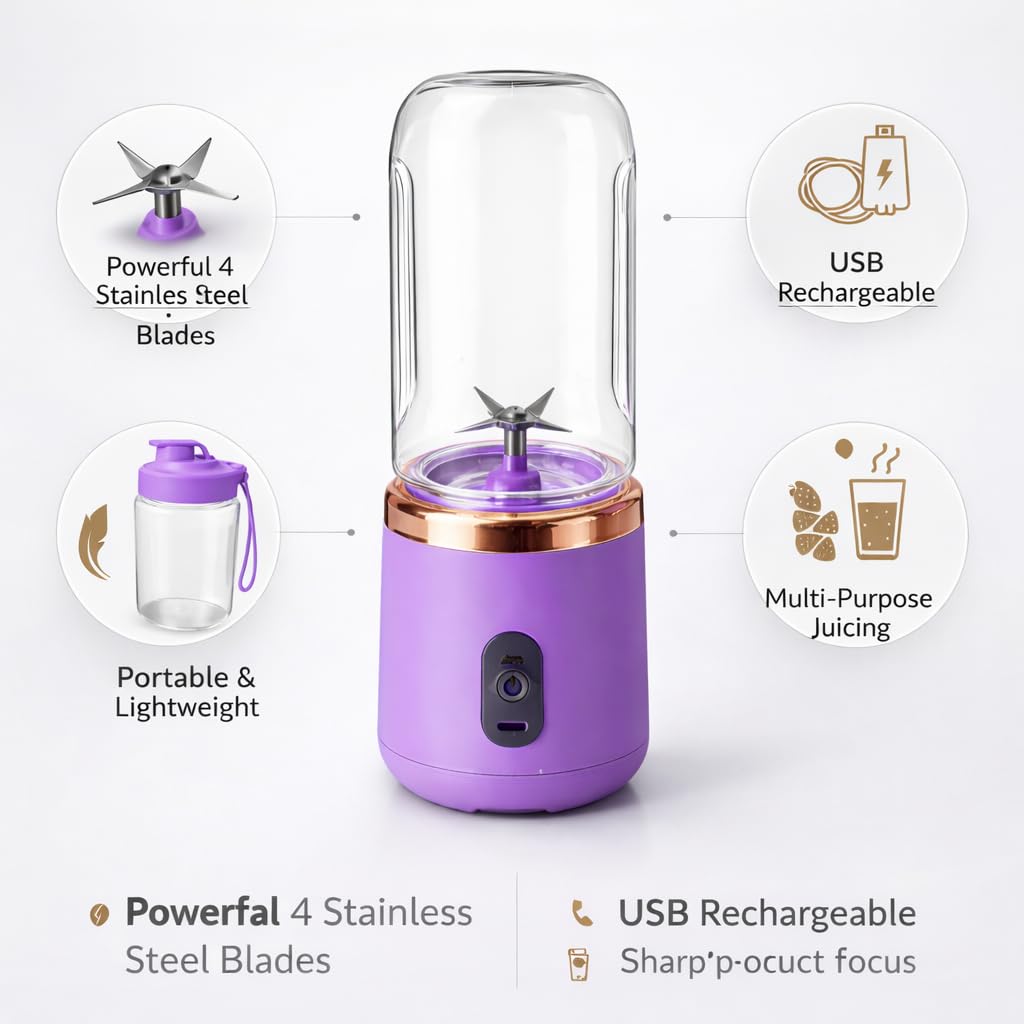 Portable USB Mixture With Bottle