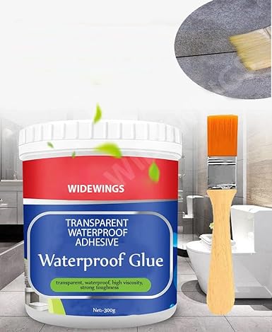 Transparent Waterproof Glue 300g with Brush, Leakage Protection Outdoor Bathroom Wall Tile Window Roof, Anti-Leakage Agent, Sealant Glue, Roof Sealant Waterproof Gel