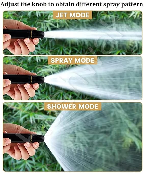 Water Spray Gun for Car Wash Bike Washing Gun for 1/2" Hose Pipe High Pressure Water Gun Nozzle Adjustable Car Washer Gun Brass Jet Water Spray Nozzle for Garden & Window