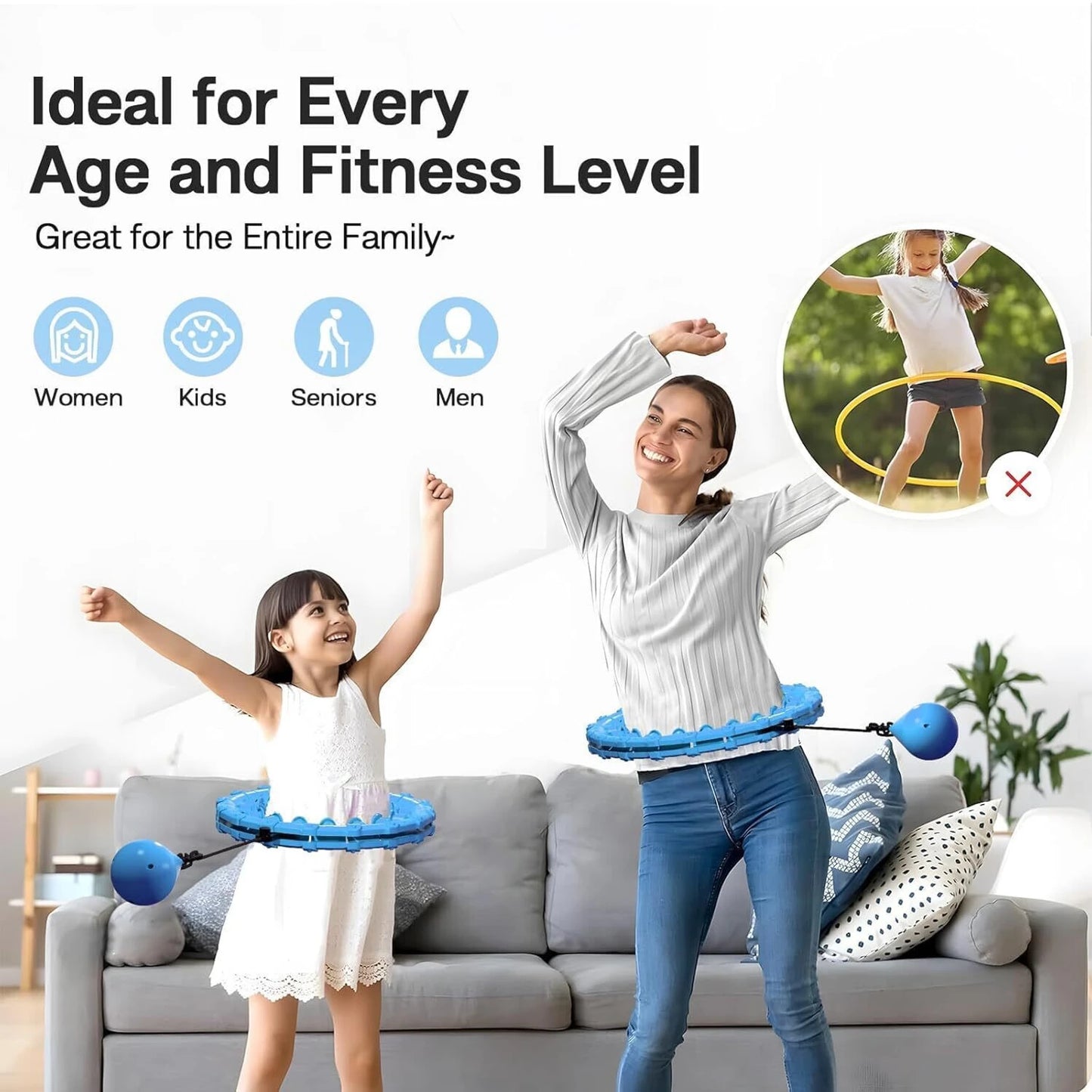 Premium Adjustable Weighted Fitness Hoop