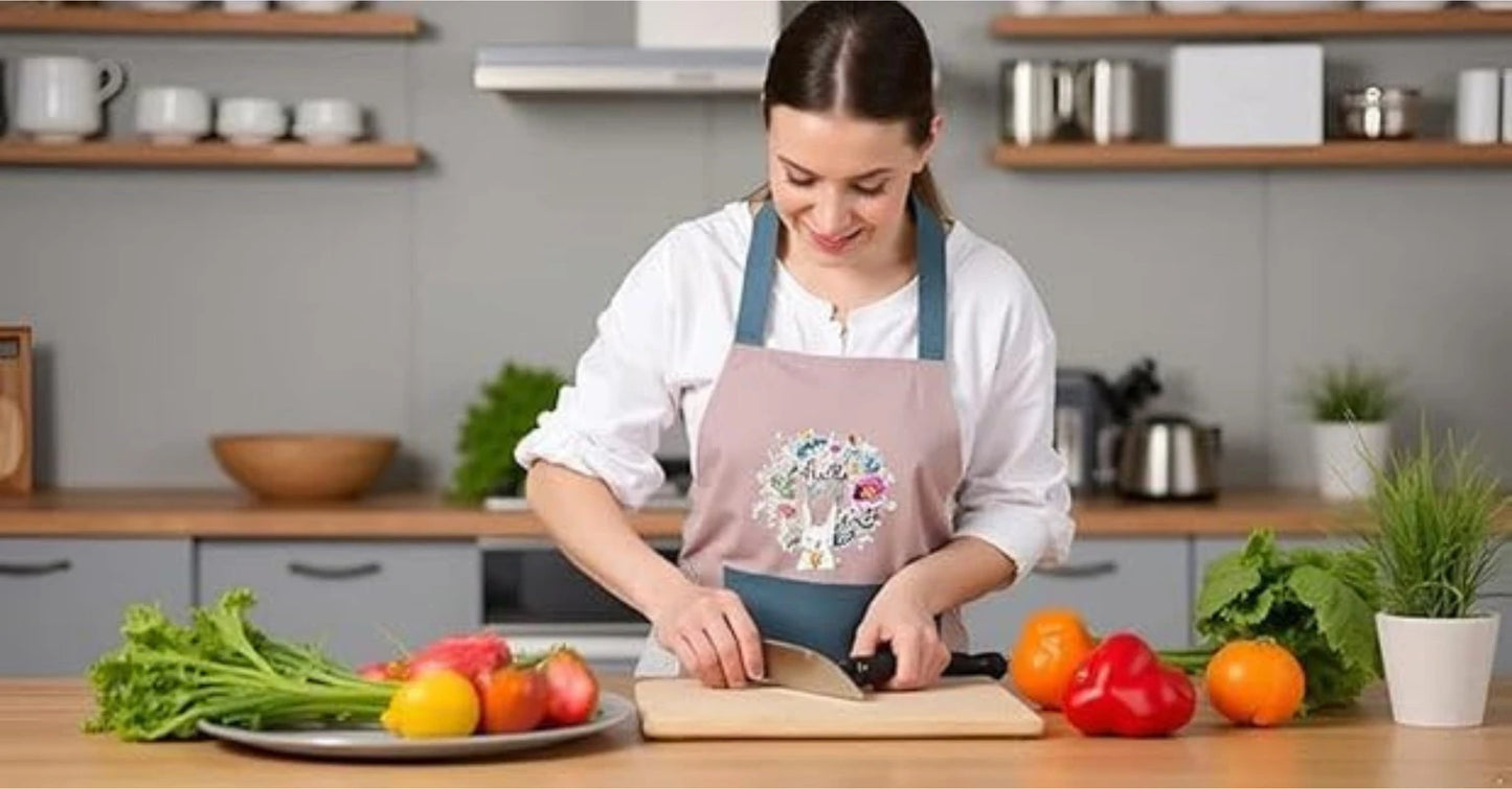 Premium Waterproof Kitchen Apron with Multi-Pockets