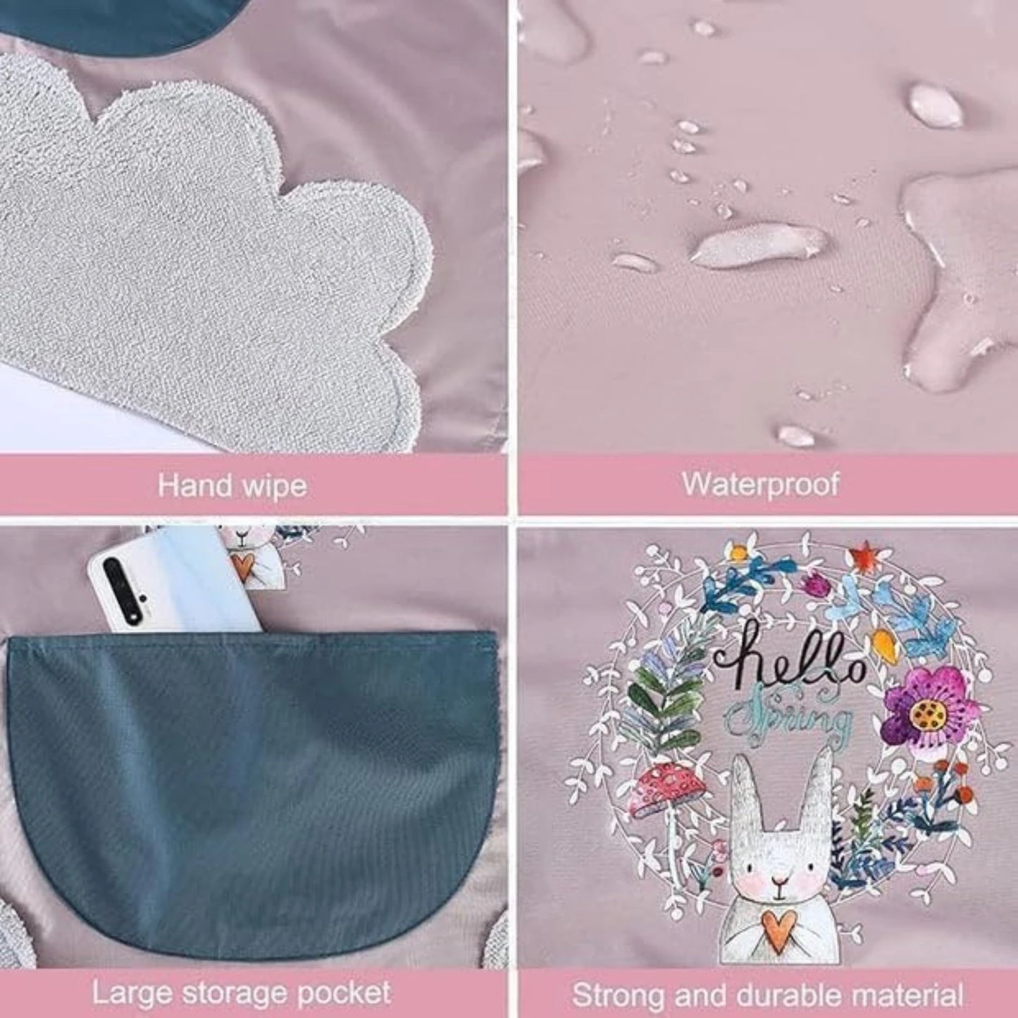 Premium Waterproof Kitchen Apron with Multi-Pockets