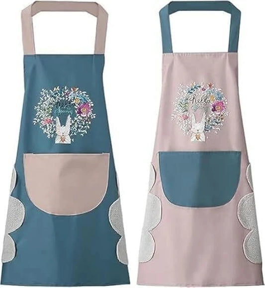Premium Waterproof Kitchen Apron with Multi-Pockets