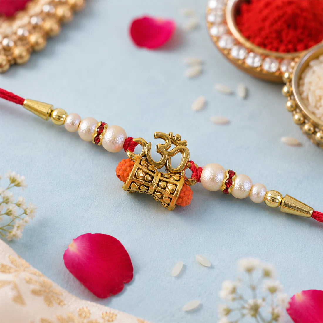 Golden Charm Rakhi