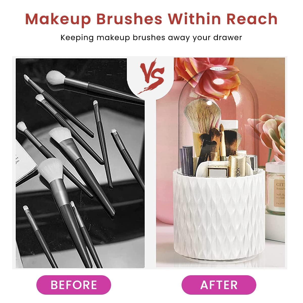 Rotato Makeup Brush Holder Organizer 360