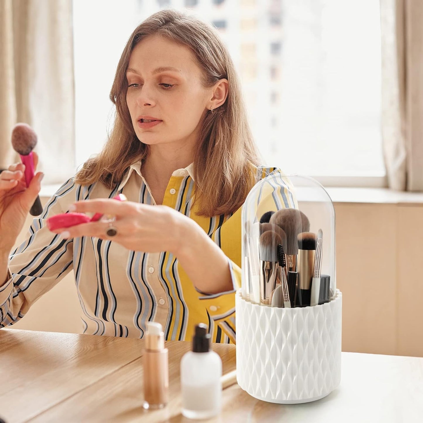Rotato Makeup Brush Holder Organizer 360