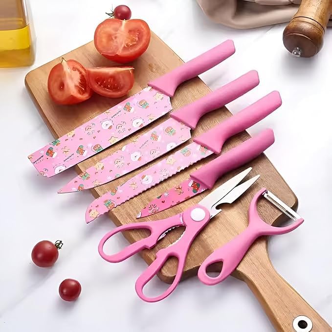 Premium Colour Printed Knife [Set Of 6]